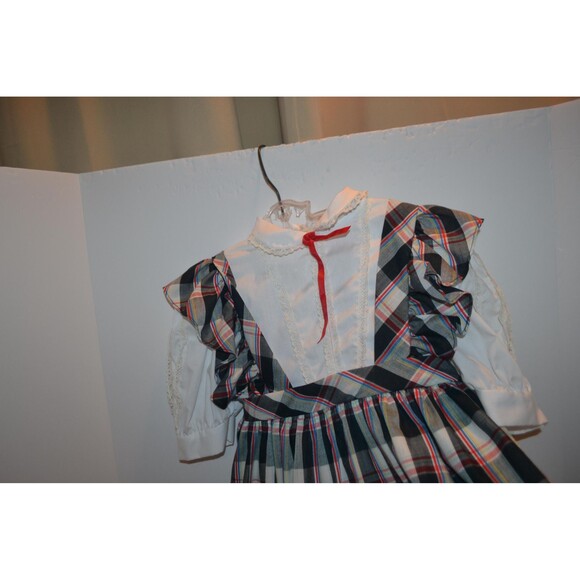 Vintage Girls Dress 1960s Full Swing Ruffles and Bow - Picture 4 of 6